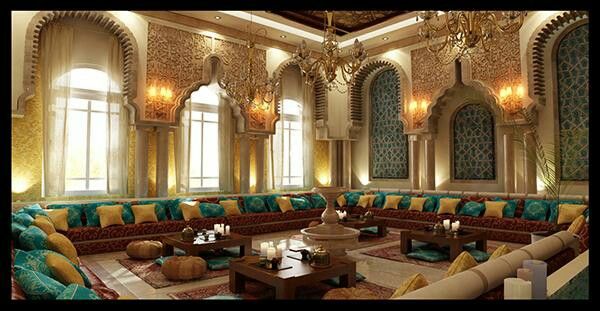 فن تصميم مجلس رجال سعودي تقليدي